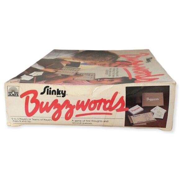 SLINKY Brand BUZZWORDS Game Vintage 80s HTF James Industries All Pieces Retro. - Picture 8 of 15